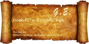 Gombás Erzsébet névjegykártya