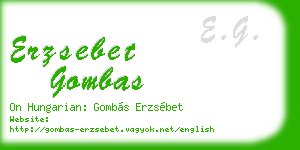 erzsebet gombas business card
