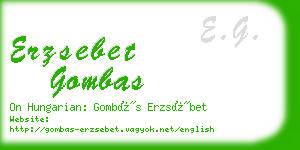 erzsebet gombas business card